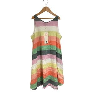 Wildfox Multicolor Striped Midi Dress - size 14